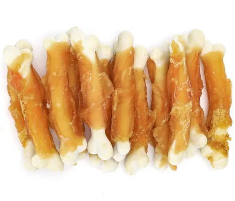 Huesos de Cuero Blanco Envueltos en Pollo