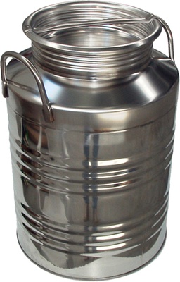 Bidon Lechera de Acero Inoxidable Tapa Roscada 15 litros