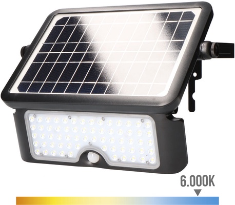 Aplique Solar EDM Sensor de Presencia 10 W 6000k