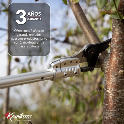 Tijera de Poda con P�rtiga Kamikaze KV150: 155cm, Corte �38mm + 2 Bater�as Litio