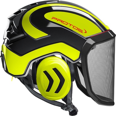 Casco Protos Integral Arborist Negro/Amarillo Neon