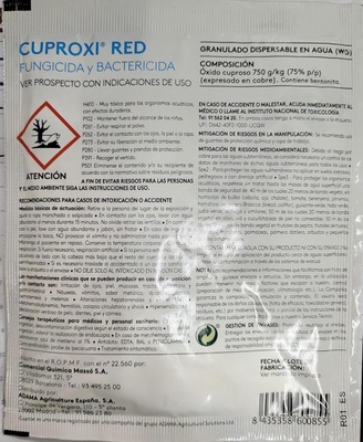 Fungicida Bactericida Cuproxi Red 25 gr