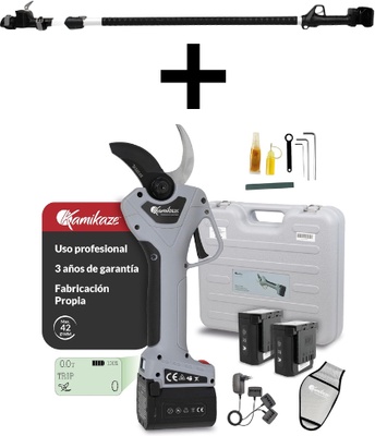 Kit Tijera de Poda Kamikaze KV-420 + Pertiga Telescopica 2,25mt Ligera
