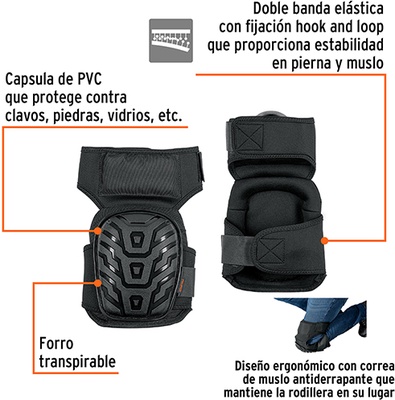 Rodilleras PVC Truper