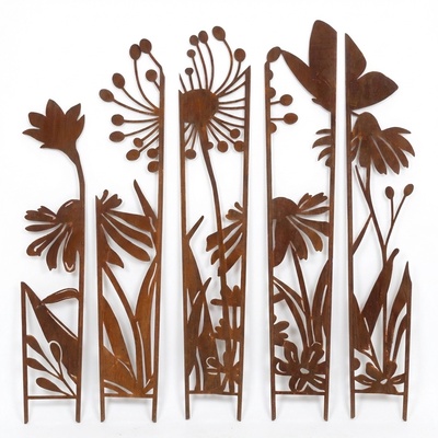 Enrejado 5 Piezas Flores S