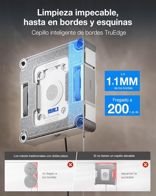 COVACS WINBOT W3 OMNI Robot Limpiacristales con Estaci�n Multifunci�n, Autolavado de Mopa, Limpieza Inteligente de Bordes, Atomizador Triple, Control v�a App, Protecci�n de 12 Fases