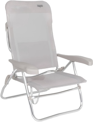 Silla de Playa Reclinable Crespo AL/223 Gris Claro Silla de Playa Reclinable Crespo AL/223 Gris Claro