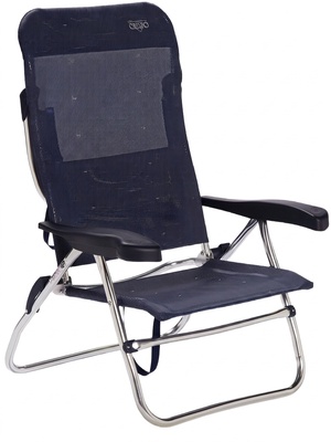 Silla de Playa Reclinable Crespo AL/223 Azul Oscuro