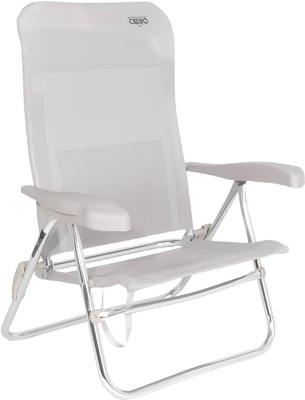 Silla de Playa Reclinable Crespo AL/205 Gris Claro