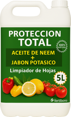 Proteccion Total Jabon Potasico + Aceite de Neem 5 Litros