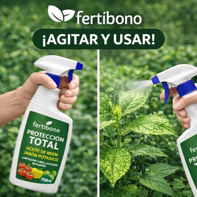 Pistola Proteccion Total Jabon Potasico + Aceite de Neem Plantas 750 ml