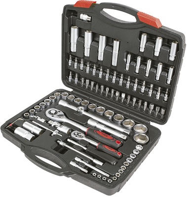Malet�n de herramientas Ratio 95 piezas con carracas de 1/4 y 1/2 pulgadas