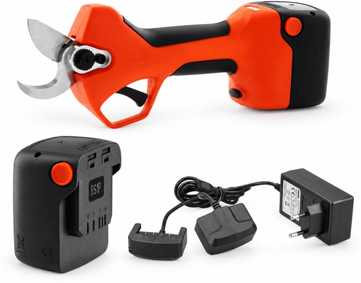 Kit Tijera de poda Stocker Magma E-35 TP 21 V + batería Power 21 V 2,6 Ah + cargador doble Kit Tijera de poda Stocker Magma E-35 TP 21 V + batería Power 21 V 2,6 Ah + cargador doble