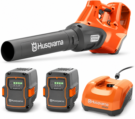 Pack soplador Husqvarna 530iB + 2 baterías 40-B330X 9 Ah + cargador rápido 40-C500X Pack soplador Husqvarna 530iB + 2 baterías 40-B330X 9 Ah + cargador rápido 40-C500X