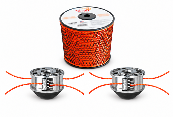 Pack profesional: 2 cabezales de desbrozadora FlashCutter UFC06 + bobina Vortex Aluminio 3,9 mm de 128 m Pack profesional: 2 cabezales de desbrozadora FlashCutter UFC06 + bobina Vortex Aluminio 3,9 mm de 128 m