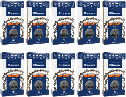 Pack 10 cadenas de motosierra Husqvarna X-CUT S85 68 eslabones � 3/8 � 1,5 mm