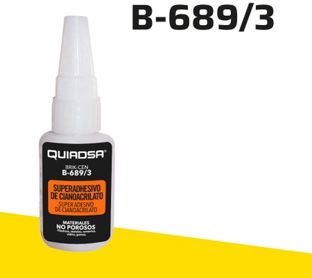 Adhesivo de Cianoacrilato Quiadsa B-689/3 Tarro de 50 g